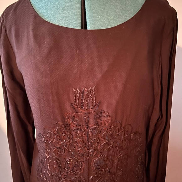 Max Studio MSSP Embroidered Sequined Black Cocktail Dress. Size 8  NWT - Picture 3 of 8